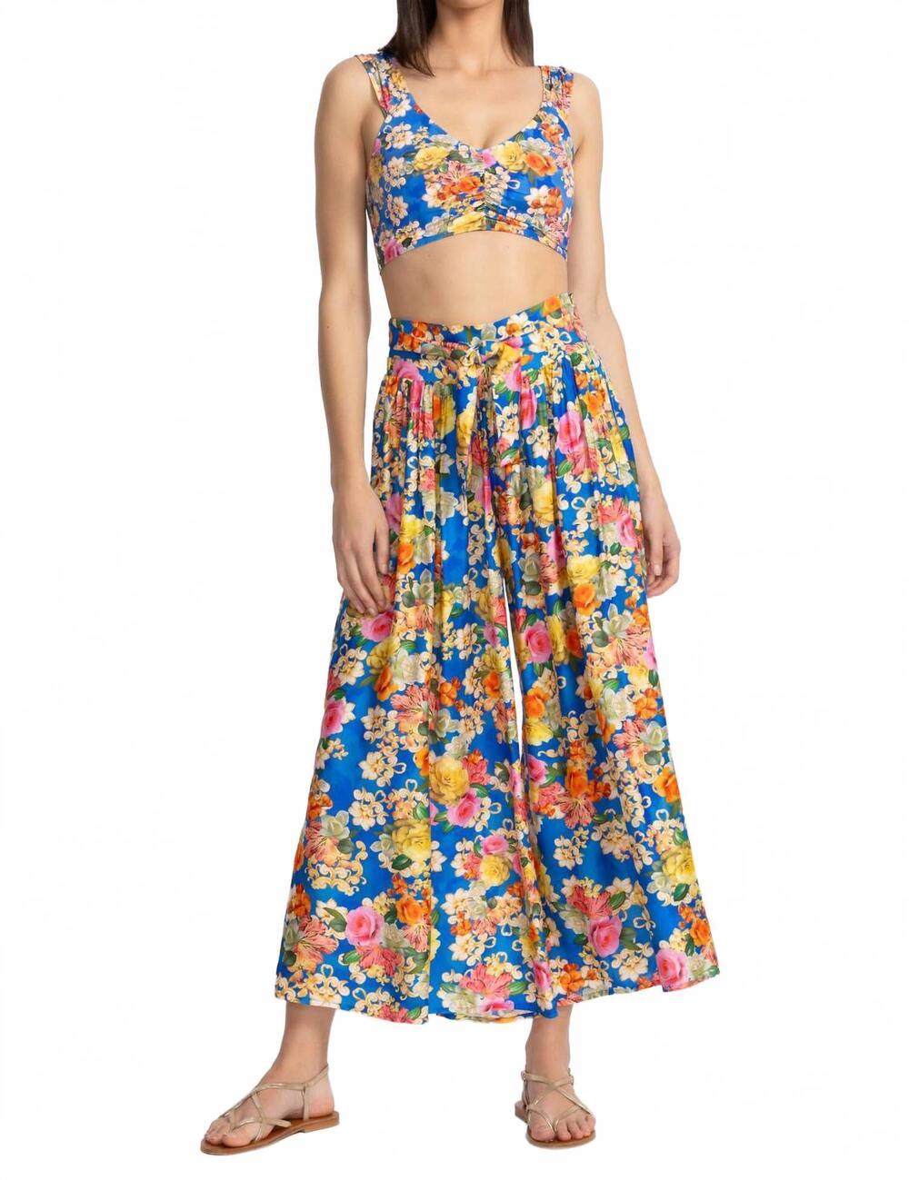 NEW JOHNNY WAS palazzo cropped pant in pauline